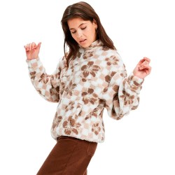 яке,дамски,якета,и,палта,roxy,jive,talking,bonded,fleece,jacket,egret,hibi,square,(brown)
