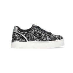 маратонки,дамски,маратонки,liu·jo,pretty,06,trainers,cow,suede,metallic,black,silver,(black)