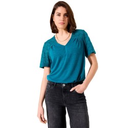тениска,дамски,тениски,garcia,g50203,short,sleeve,v,neck,t,shirt,blue,lagoon,(blue)