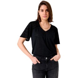 тениска,дамски,тениски,garcia,g50203,short,sleeve,v,neck,t,shirt,black