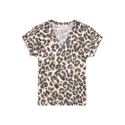 тениска,дамски,тениски,garcia,h50002,short,sleeve,v,neck,t,shirt,almond,(brown)
