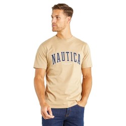 тениска,мъжки,тениски,nautica,n1k01299,short,sleeve,t,shirt,brown,(beige,brown)