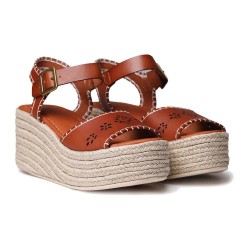 сандали,на,платформа,дамски,сандали,и,чехли,toni,pons,joana,esparto,wedge,sandals,brown,orange,(leather)