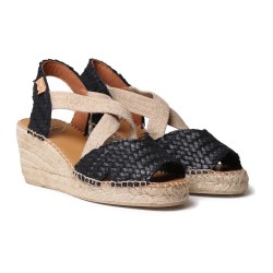 сандали,на,платформа,дамски,сандали,и,чехли,toni,pons,salina,esparto,wedge,sandals,black