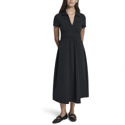 рокля,дамски,поли,и,рокли,dkny,polo,henley,dress,black,(black,black)