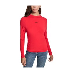 тениска,дамски,тениски,dkny,side,ruched,long,sleeve,t,shirt,red,(city,crmson,black,red)