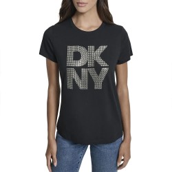 тениска,дамски,тениски,dkny,stacked,metal,r,t,shirt,black,(bk,smoke,silver,black)
