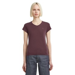 тениска,дамски,тениски,g,star,overdyed,eyben,slim,2.0,short,sleeve,v,neck,t,shirt,maroon,gd,(purple)