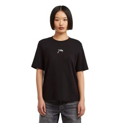 тениска,дамски,тениски,g,star,script,short,sleeve,t,shirt,dark,black,(black)
