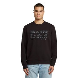 блуза,мъжки,пуловери,g,star,text,graphic,sweatshirt,dark,black,(black)