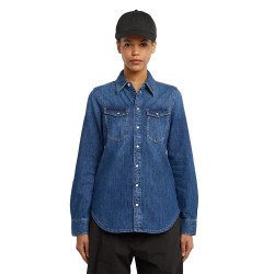 риза,с,дълъг,ръкав,дамски,блузи,дамски,ризи,g,star,western,slim,fit,long,sleeve,shirt,worn,in,windward,(blue)