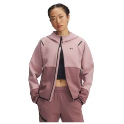 поларена,блуза,дамски,блузи,under,armour,unstoppable,fleece,full,zip,sweatshirt,pink,black,(pink)