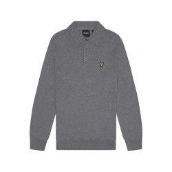 дамски,блузи,с,яка,мъжки,блузи,с,яка,lyle,&,scott,kn2113vc,long,sleeve,polo,grey,(mid,grey,marl)