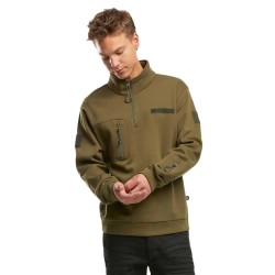 блуза,мъжки,пуловери,brandit,tactical,half,zip,sweatshirt,olive,(green)