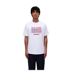 тениска,мъжки,тениски,napapijri,drapeau,short,sleeve,t,shirt,white,(bright,white)