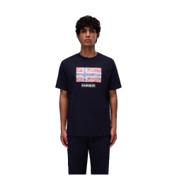 тениска,мъжки,тениски,napapijri,drapeau,short,sleeve,t,shirt,blue,(blu,marine)