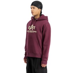 суичър,мъжки,пуловери,alpha,industries,basic,hoodie,dark,cherry,(purple)