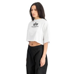 фланелка,с,къс,ръкав,дамски,топове,alpha,industries,basic,pp,short,sleeve,top,white