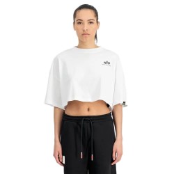 Фланелка с къс ръкав Alpha industries Basic SL short sleeve top - White (White) фланелка,с,къс,ръкав,дамски,топове,alpha,industries,basic,sl,short,sleeve,top,white,(white)