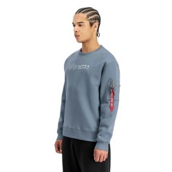блуза,мъжки,пуловери,alpha,industries,label,sweatshirt,denim,blue,(blue)