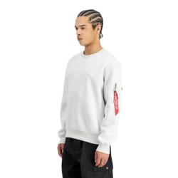 блуза,мъжки,пуловери,alpha,industries,label,sweatshirt,pastel,grey,melange,(grey)