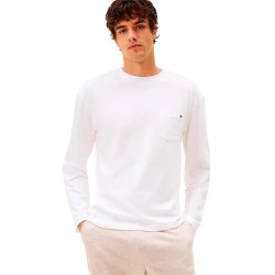 тениска,мъжки,тениски,tommy,hilfiger,pocket,long,sleeve,t,shirt,th,optic,white,(white)