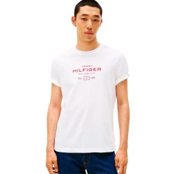 тениска,мъжки,тениски,tommy,hilfiger,stack,graphic,short,sleeve,t,shirt,white