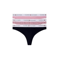 дамско,бельо,дамски,бикини,и,танкини,tommy,hilfiger,uw0uw05530,thong,3,units,black,pink,(mystic,orchid,daisy,desert,sky)