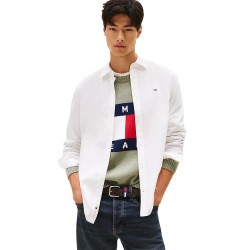 риза,с,дълъг,ръкав,мъжки,ризи,tommy,jeans,dm0dm22026,regular,shirt,long,sleeve,shirt,ecru,(white)