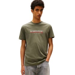 тениска,мъжки,тениски,tommy,jeans,dna,regular,fit,short,sleeve,t,shirt,pewter,green,(green)