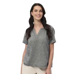 риза,с,къс,ръкав,дамски,блузи,дамски,ризи,redgreen,alexia,short,sleeve,shirt,grey,(black,melange)