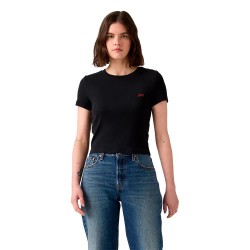 фланелка,с,къс,ръкав,дамски,топове,levi´s,®,essential,sporty,short,sleeve,top,caviar,(black)