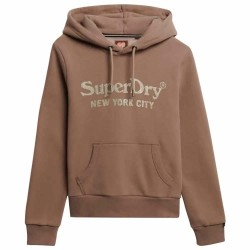 суичър,дамски,блузи,superdry,brand,mark,relaxed,fit,hoodie,taupe,grey,(brown)