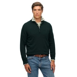 блуза,мъжки,пуловери,superdry,essentials,half,zip,sweater,enamel,green,marl