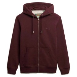 блуза,мъжки,пуловери,superdry,essentials,logo,full,zip,sweatshirt,tawny,port,marl,(red)