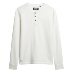 Тениска Superdry Grandad long sleeve T-shirt - White (Ecru) тениска,мъжки,тениски,superdry,grandad,long,sleeve,t,shirt,white,(ecru)
