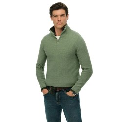 Блуза Superdry M6110682A half zip sweater - Green (Sage Green Twist) блуза,мъжки,пуловери,superdry,m6110682a,half,zip,sweater,green,(sage,green,twist)
