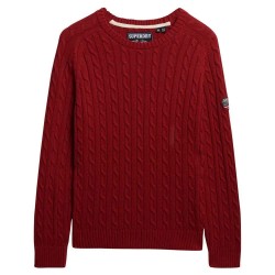 блуза,дамски,пуловери,дамски,плетени,дрехи,superdry,slouchy,cable,sweater,bordeaux,red,(red)