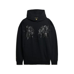 суичър,дамски,блузи,superdry,tattoo,embellish,oversize,hoodie,black