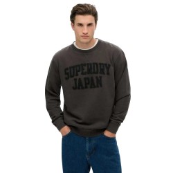 блуза,мъжки,пуловери,superdry,vintage,athletic,tonal,sweatshirt,washed,black