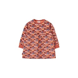 рокля,детски,поли,и,рокли,boboli,fleece,printed,dress,flower,print,(orange)
