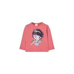 тениска,детски,тениски,boboli,knit,basic,long,sleeve,t,shirt,hibiscus,(pink)
