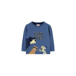 тениска,детски,тениски,boboli,knit,long,sleeve,t,shirt,arctic,(blue)