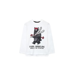 тениска,детски,тениски,boboli,knit,long,sleeve,t,shirt,chemical,white,13,(white)
