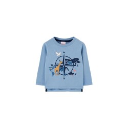 тениска,детски,тениски,boboli,knit,long,sleeve,t,shirt,haze,(blue)