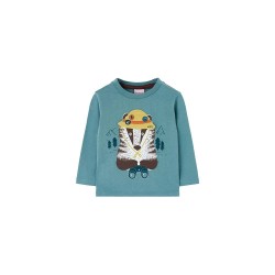 тениска,детски,тениски,boboli,knit,long,sleeve,t,shirt,laurel,(blue)