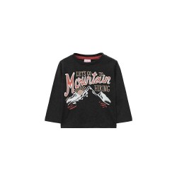 тениска,детски,тениски,boboli,knit,long,sleeve,t,shirt,black,(vigore,anthracite)