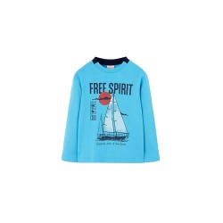 тениска,детски,тениски,boboli,knit,long,sleeve,t,shirt,water,(blue)