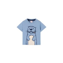 тениска,детски,тениски,boboli,knit,short,sleeve,t,shirt,haze,(blue)