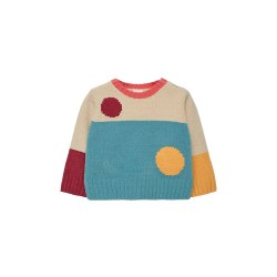 блуза,детски,блузи,boboli,knitwear,sweater,multicolor,(cream)